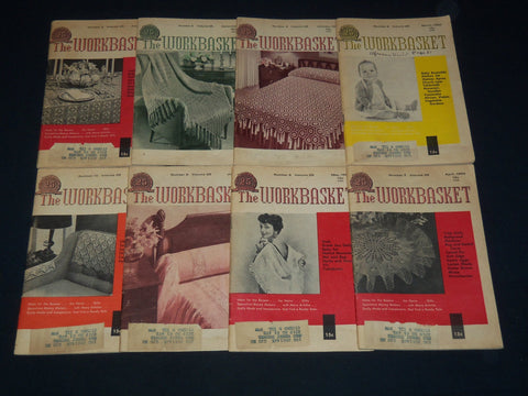 1959-1960 THE WORKBASKET MAGAZINE LOT OF 8 ISSUES - NICE ADS - K 2082