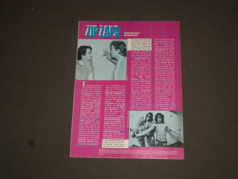 1984 ZAP MAG MAGAZINE - BRUCE SPRINGSTEEN 22x32 POSTER - SP 7819
