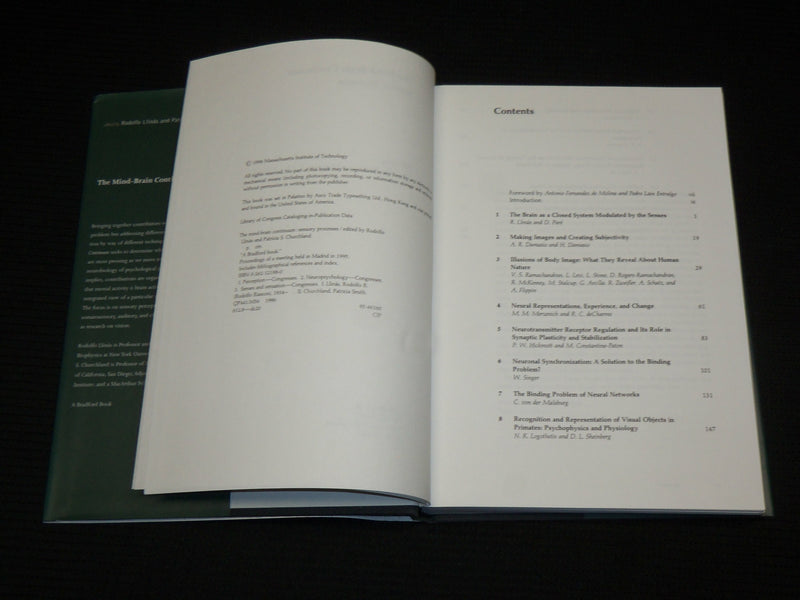 1996 THE MIND BRAIN CONNTINUUM HARDCOVER BOOK - SENSORY PROCESS - R 716W