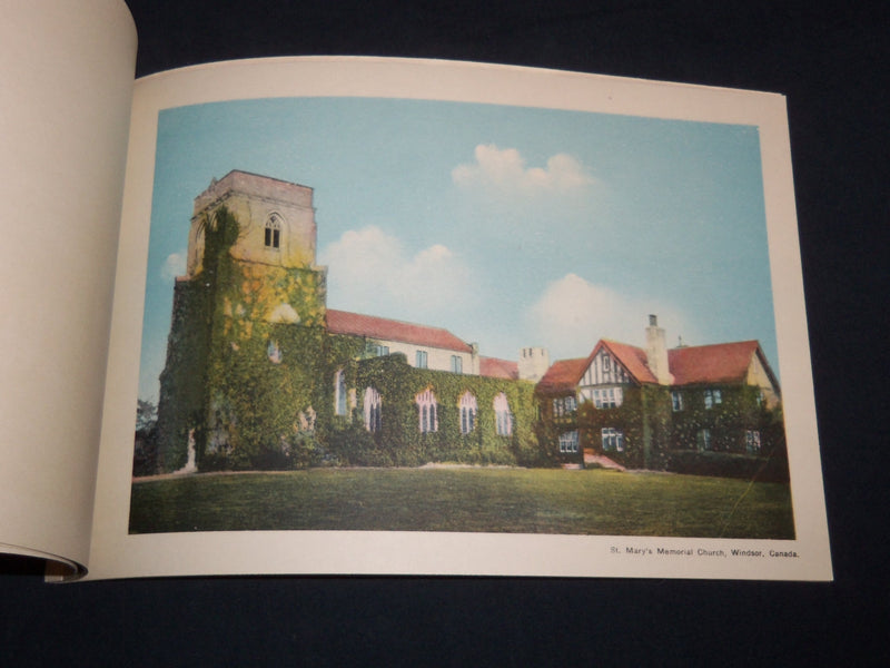 1940'S SOUVENIR VIEWS OF WINDSOR ONTARIO BOOK WITH ENVELOPE - J 8532