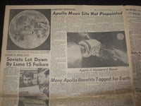 1969 JULY 23 DENVER POST NEWSPAPER - COASTING APOLLO DUE HOME THURSDAY - NP 8057