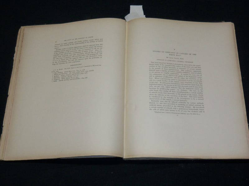 1912 STUDIES IN CANCER - PATHOLOGY BOUND VOLUME NO. 2 - 32 PLATES - KD 4500