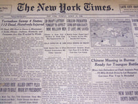 1942 MARCH 17 NEW YORK TIMES - 3D DRAFT LOTTERY TO AFFECT 9 MILLION MEN-NT 1178