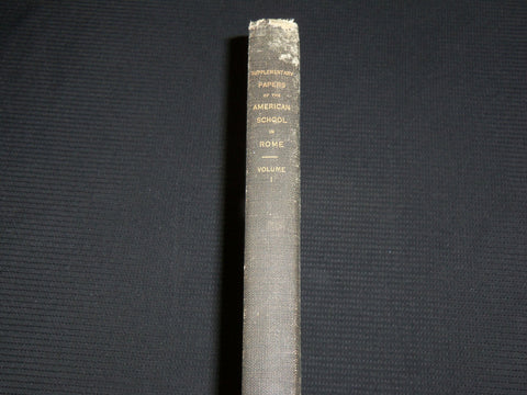 1905 AMERICAN SCHOOL OF CLASSICAL STUDIES IN ROME BOOK - VOLUME NO. 1 - KD 7446