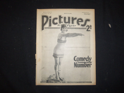 1919 JULY 19 PICTURES AND PICTUREGOER MAGAZINE - COMEDY NUMBER - ST 3409