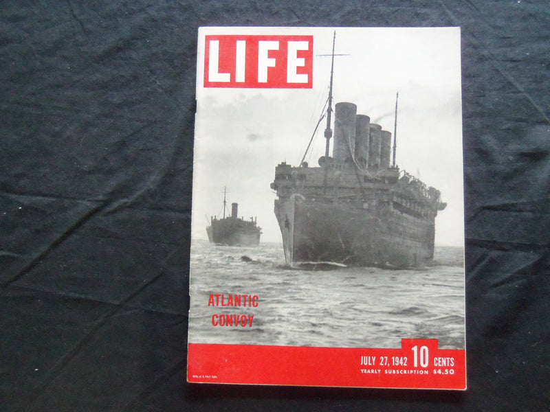 1942 JULY 27 LIFE MAGAZINE - ATLANTIC CONVOY - L 297