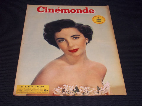 1953 MAY 15 CINEMONDE MAGAZINE - LIZ TAYLOR COVER - E 24853