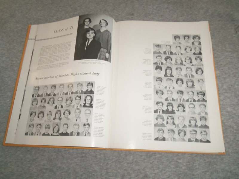 1968 ATODNEM MENDOTA HIGH SCHOOL YEARBOOK - MENDOTA, ILLINOIS - YB 2482