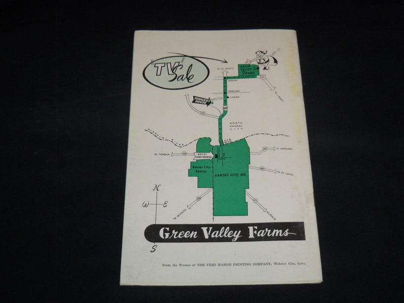 1951 GREEN VALLEY FARMS TV CATTLE SALE CATALOG - KANSAS CITY, MISSOURI - J 9114