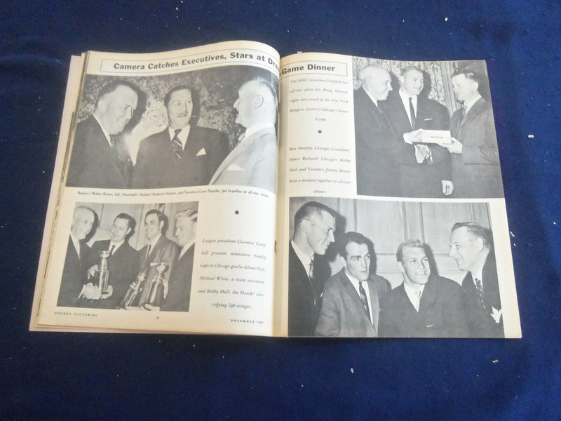 1961 DECEMBER HOCKEY PICTORIAL MAGAZINE - BOB PULFORD COVER - ST 200N