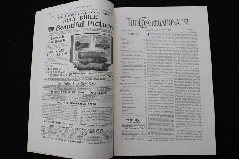1897 OCTOBER 21 THE CONGREGATIONALIST MAGAZINE - REV. CHARLES M. LAMSON - K 2348