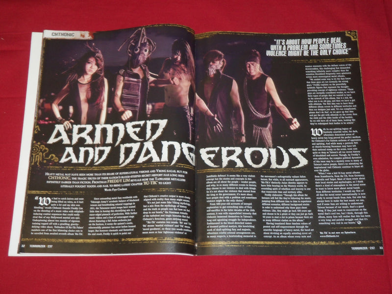 2013 JULY TERRORIZER MAGAZINE ISSUE NO. 237 - BLACK METAL COVER - MUSIC- RC 298