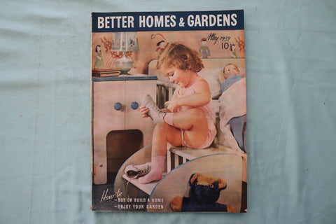 1939 MAY BETTER HOMES & GARDENS MAGAZINE - A YOUNG GIRL COVER - E 26547