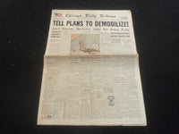 1945 AUG 16 CHICAGO DAILY TRIBUNE NEWSPAPER - TELL PLANS TO DEMOBILIZE!- NP 5790