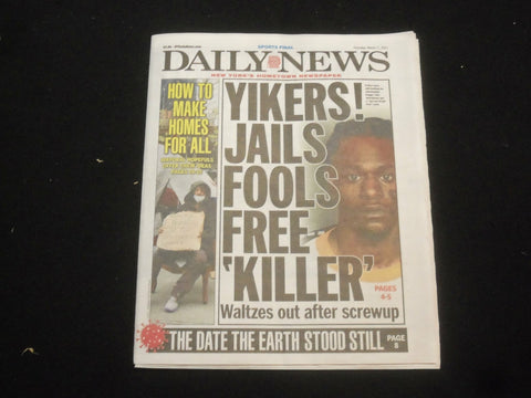 2021 MARCH 11 NEW YORK DAILY NEWS NEWSPAPER - 1 YEAR SINCE VIRUS BECAME REALITY
