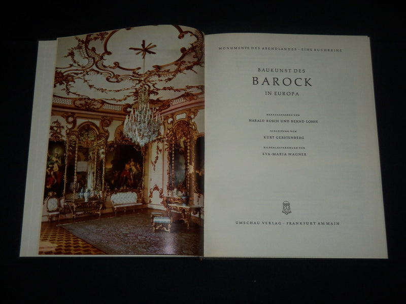 1966 BAUKUNST DES BAROCK IN EUROPA BOOK - GERMAN - GREAT PHOTOS - KD 5245