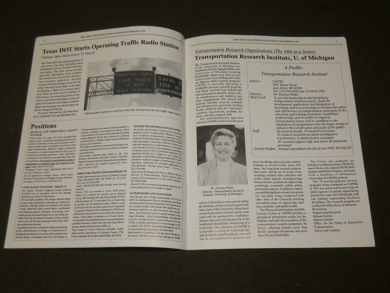 1993-1996 THE URBAN TRANSPORTATION MONITOR MAGAZINE LOT OF 42 - O 3259