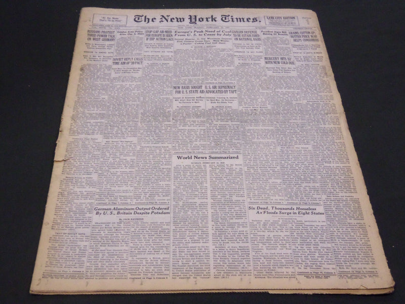 1948 FEBRUARY 15 NEW YORK TIMES - LONDON ARMS POLICE - NT 4403