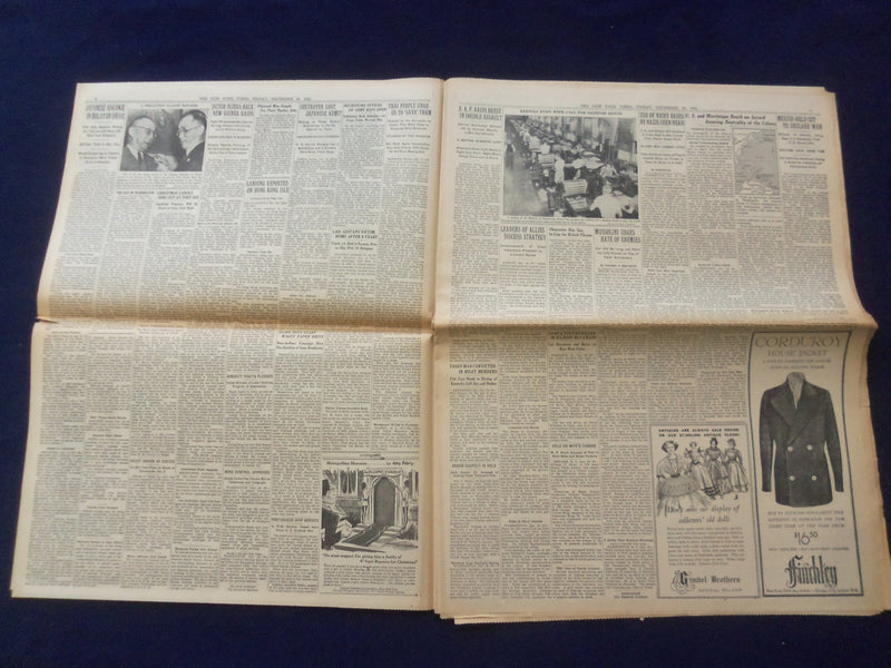 1941 DEC 19 NEW YORK TIMES - U.S SUBMARINES BLAST TRANSPORT AND WARSHIP- NP 6484