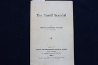 1930 THE TARIFF SCANDAL SOFTCOVER BOOK BY OSWALD GARRISON VILLARD - K 1557