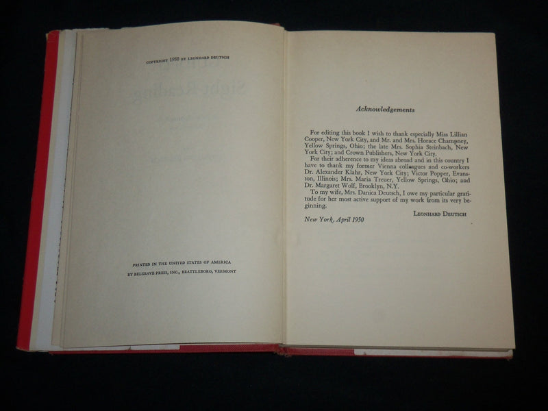 1950 GUIDED SIGHT READING HARDCOVER BOOK BY LEONARD DEUTSCH - KD 6648