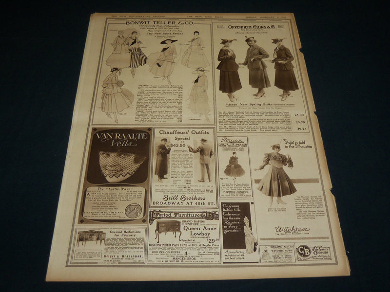 1916 FEBRUARY 6 NEW YORK TIMES ROTO PICTURE SECTION - 