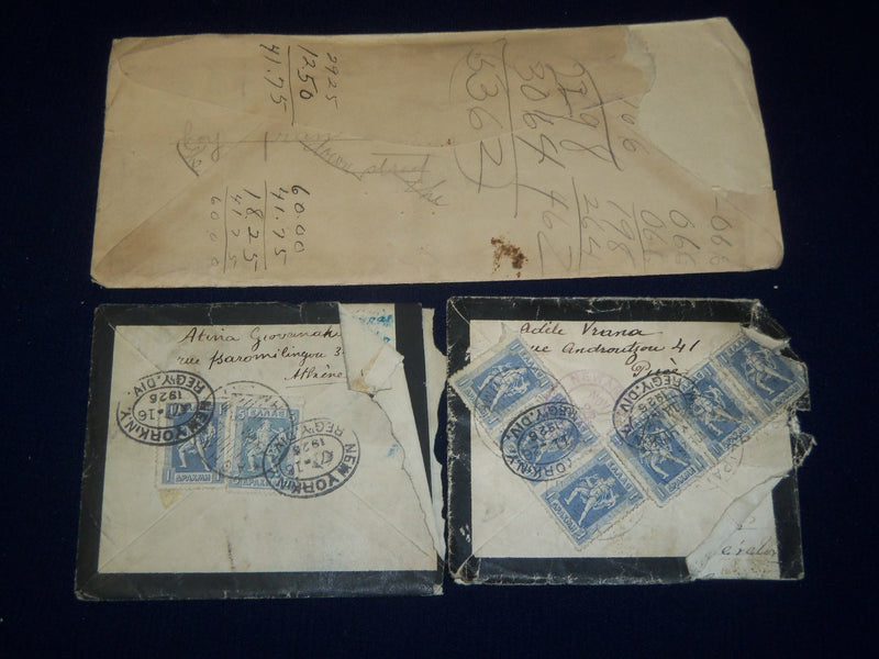 1930'S GREEK LETTERS & STAMPED ENVELOPES LOT - NEWARK NEW JERSEY - J 4767