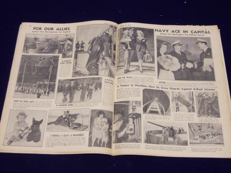 1942 APRIL 20 NEW YORK DAILY NEWS - BOMBS STILL BAFFLE JAPS: NEW ALARMS- NP 1921