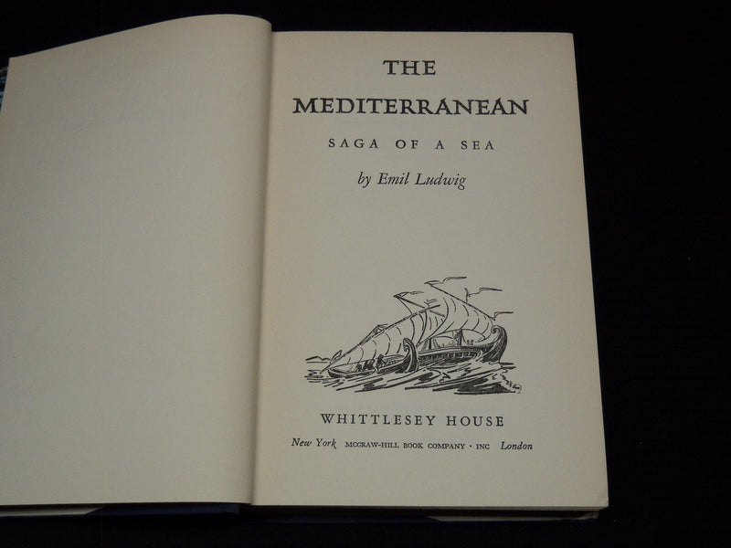 1942 THE MEDITERRANEAN SAGA OF A SEA BOOK BY EMIL LUDWIG - KD 7827