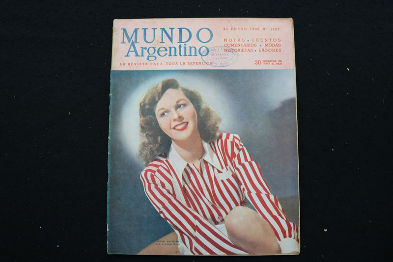 1946 JANUARY 23 MUNDO ARGENTINO MAGAZINE - SUSAN HAYWARD COVER - E 25132