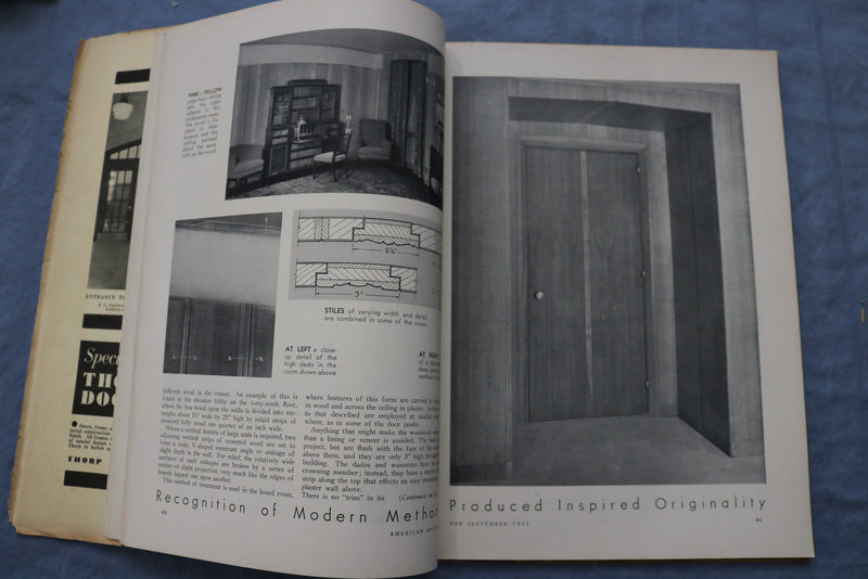 1931 SEPTEMBER THE AMERICAN ARCHITECT MAGAZINE - PHOTOS, STORIES & ADS- ST 5507M