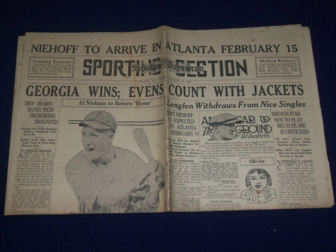 1926 JANUARY 31 SUNDAY AMERICAN SPORTING SECTION - AL NIEHAUS COVER - NP 972G