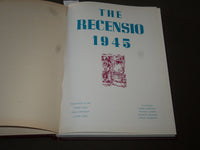 1945 THE RECENSIO MIAMI UNIVERSTIY YEARBOOK -SID GILLMAN FOOTBALL COACH- YB 1035