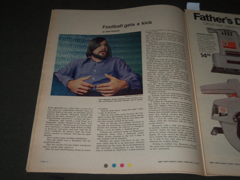 1971 FEB 14 SUNDAY NEWS COLOROTO MAGAZINE SECTION - GINA LOLLOBRIGIDA - J 2871