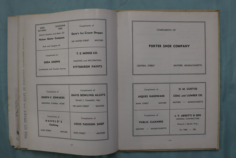 1955 OAK LILY AND IVY MILFORD HIGH SCHOOL YEARBOOK - MILFOR, MA. - YB 3571