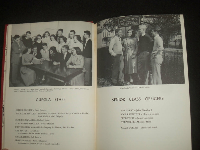 1952 MOORESETOWN FRIENDS' SCHOOL YEARBOOK - MOORESTOWN, NEW JERSEY - YB 2240