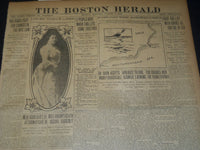 1906 AUGUST 6 THE BOSTON HERALD - S. S. SIRIO SINKS 300 DIE IN SEA - BH 113