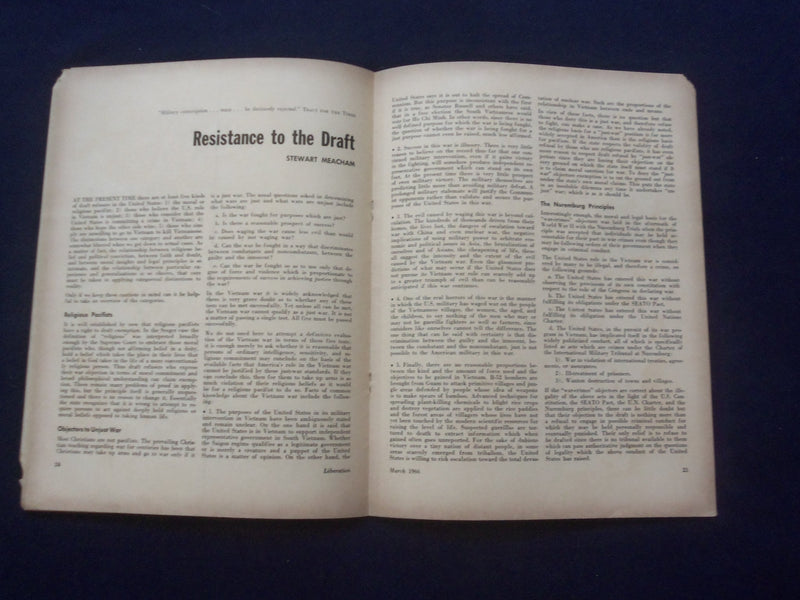 1966 MARCH LIBERATION MAGAZINE -POVERTY AND THE FEDERAL GOVERNMENT - J 9752