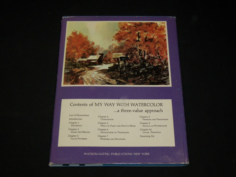 1973 MY WAY WITH WATERCOLOR HARDCOVER BOOK BY CLAUDE CRONEY - I 1953