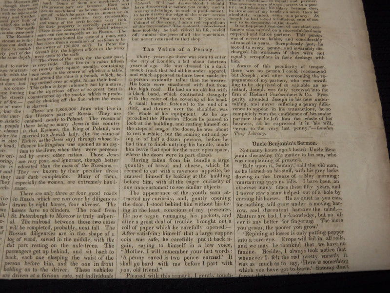 1849-1850 THE SEMI-WEEKLY EAGLE NEWSPAPERS LOT OF 19 - BRATTLEBORO VT- NP 3878D