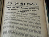 1912-1917 YANKTON STUDENT NEWSPAPER VOLUME LOT OF 5 - SOUTH DAKOTA - KD 3396B