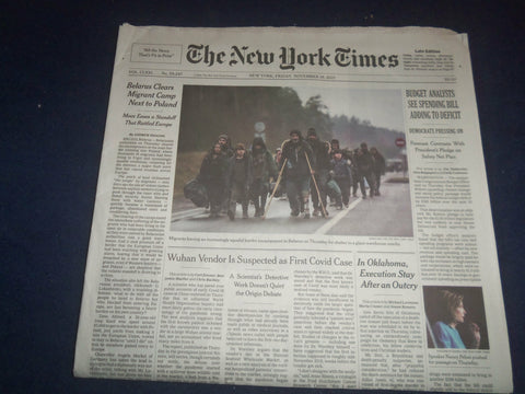 2021 NOV 19 NEW YORK TIMES - BUDGET ANALYSTS SEE SPENDING BILL ADDING TO DEFICIT