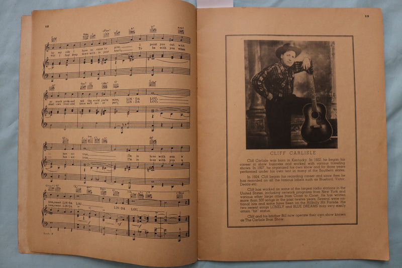 1945 HILLBILLY HIT PARADE OF 1945 SOFTCOVER BOOK - ROY ROGERS-RED FOLEY - K 3381
