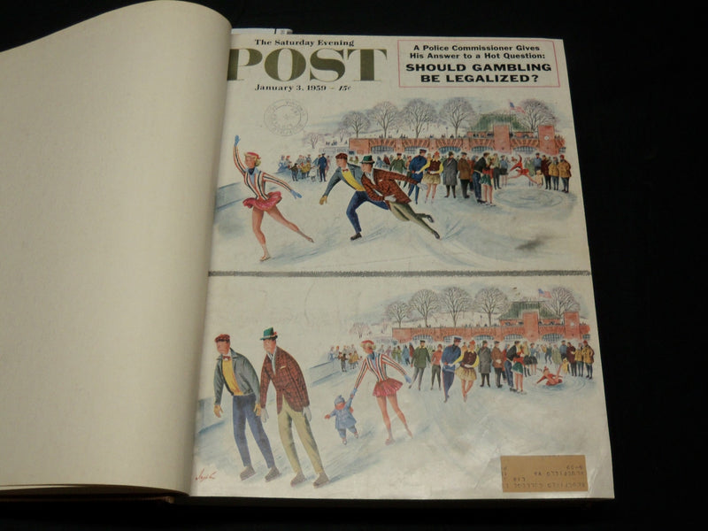 1959 JAN-MAR SATURDAY EVENING POST MAGAZINE VOLUME - GREAT COVERS & ADS- KD 5959
