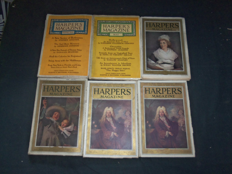 1923-25 HARPER'S MONTHLY MAGAZINE-LOT 19 ISSUES-NICE ILLUSTRATIONS & ADS-WR 102C
