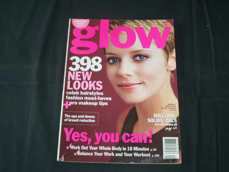 2003 SEP GLOW MAGAZINE - CANADA - MARLEY SHELTON COVER- BEAUTY & HEALTH - B 5827