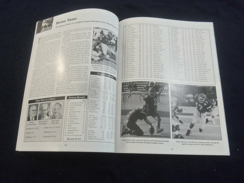 1994 DEC 17 NCAA I-AA CHAMPIONSHIP PROGRAM - BOISE ST VS YOUNGSTOWN ST - ST 658N