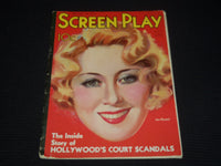 1932 OCTOBER SCREEN PLAY MAGAZINE - JOAN BLONDELL COVER - E 12154