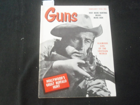1956 FEBRUARY GUNS MAGAZINE - STEWART GRANGER - ROY ROGERS - J 7800