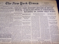 1940 AUGUST 13 NEW YORK TIMES - BLITZKRIEG ON LONDON PRESS WARNS - NT 2503